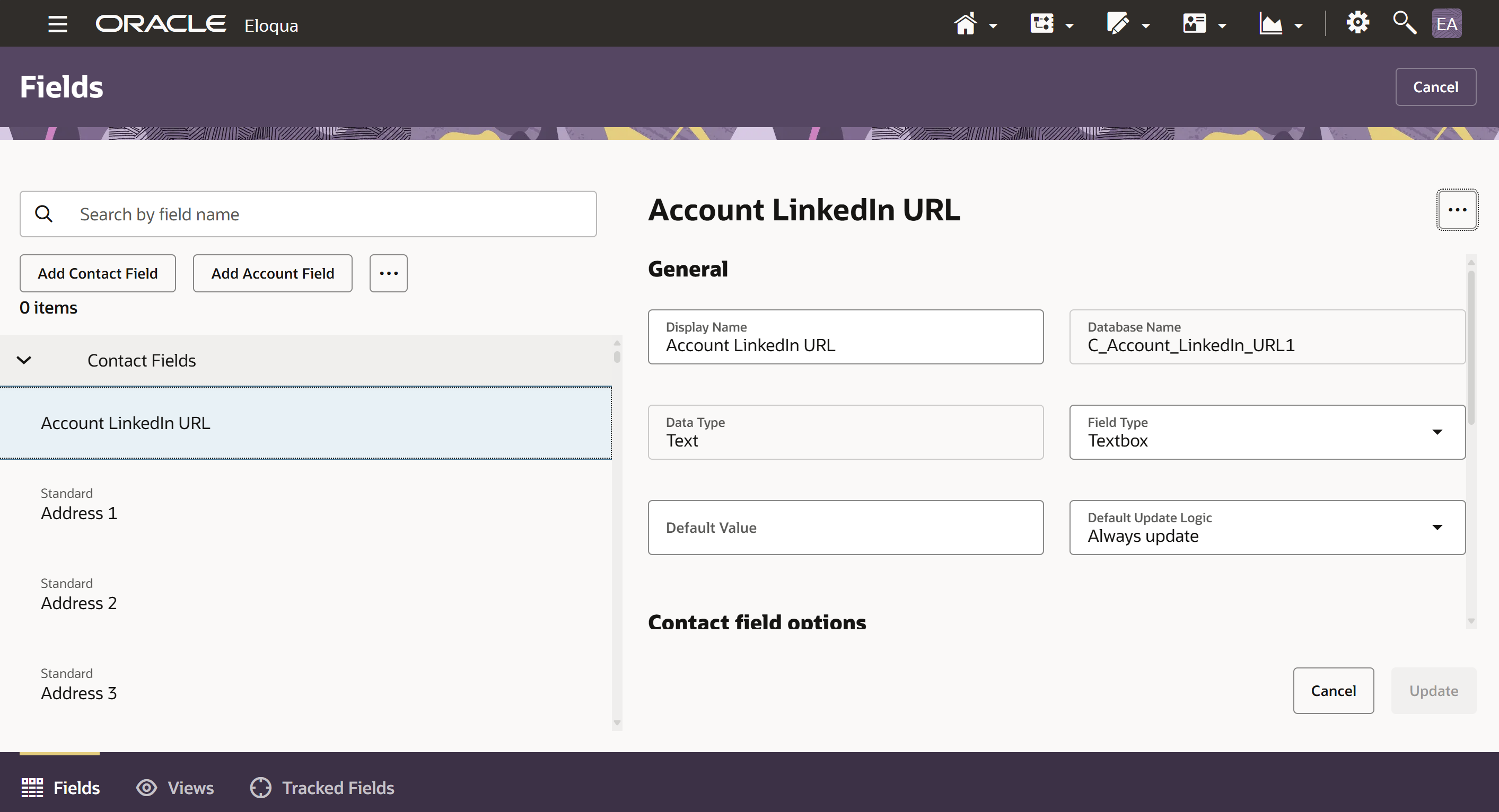 Eloqua-Implementation - Sprint 2