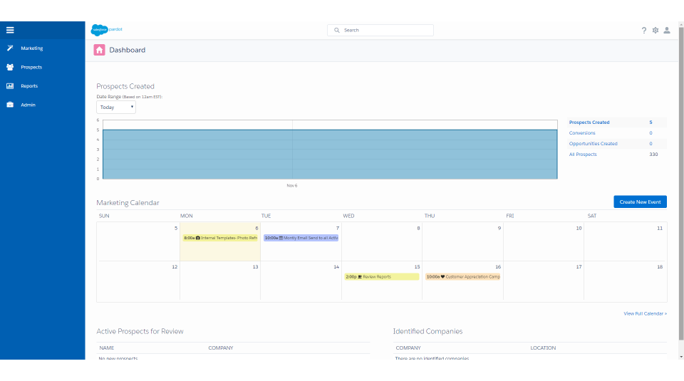 Split-view graphic comparing Salesforce Marketing Cloud (Pardot) vs Eloqua features, with check marks/highlights under Eloqua’s column.